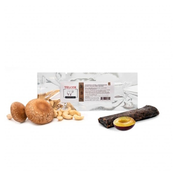 TELCEK Hovězí proteinová tyčinka s kešu švestkami a shiitake (Proteinové tyčinky) - Proteinové, Slané, Do 65 % bílkovin