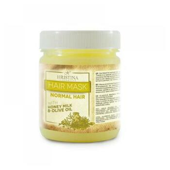 HRISTINA Přírodní vlasová maska pro normální vlasy - med, mléko a olivový olej 200 ml