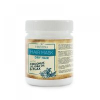 HRISTINA Přírodní vlasová maska pro suché vlasy - len, kokos a jojobový olej 200 ml