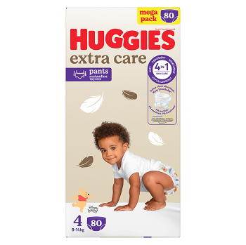 HUGGIES Dětské plenky Extra Care Pants 4 BOX 9-14 kg 80 kusů (Plenky 4 (7 - 18 kg))