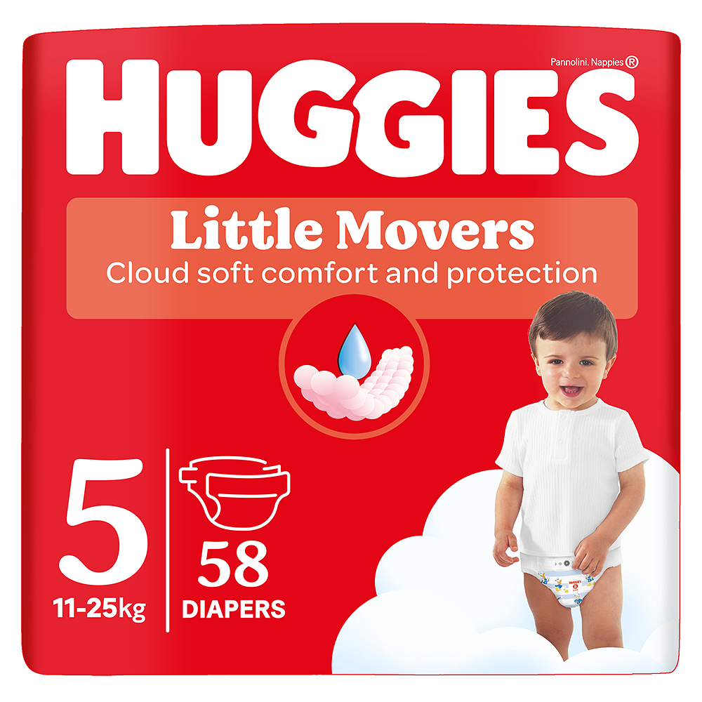 HUGGIES Little Movers 5 11-25kg 58ks