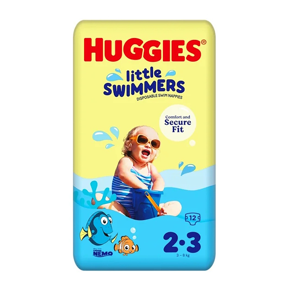 HUGGIES Little swimmers 2/3 plavecké kalhotky 12 kusů