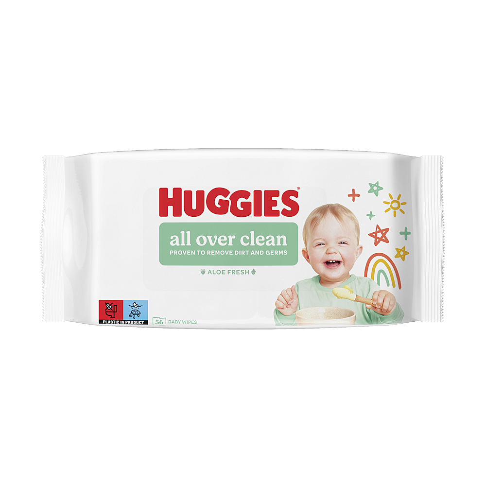 HUGGIES Single All Over Clean čistící ubrousky 56 kusů