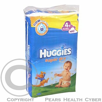 Huggies Super Dry 4+(60) MEGA 10-16kg (Plenky 4 (7 - 18 kg))