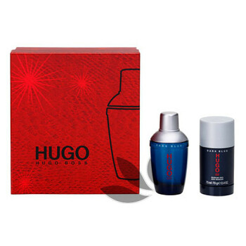 Hugo Boss Dark Blue - toaletní voda s rozprašovačem 75 ml + tuhý deodorant 75 ml