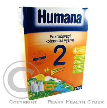 Humana 2 pokrač.mléko s prebiotiky 800g od 6.měs.
