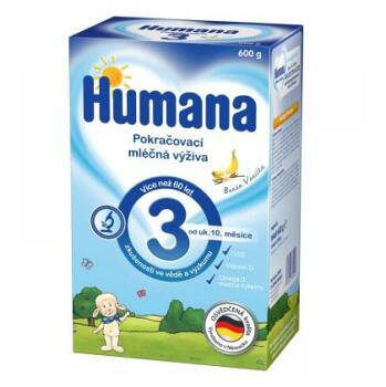Humana 3 Pokračovací výživa banán - vanilka 600g