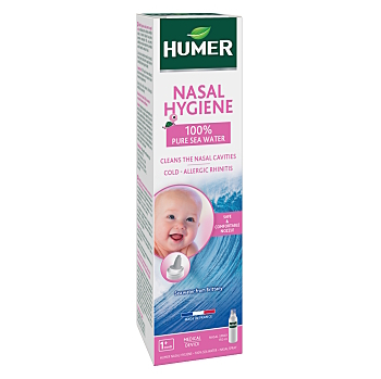 HUMER Hygiena nosu 100% mořská voda pro děti 150 ml (Spreje a mořské vody) - Čistící, Minerální, Protizánětlivý, Přírodní