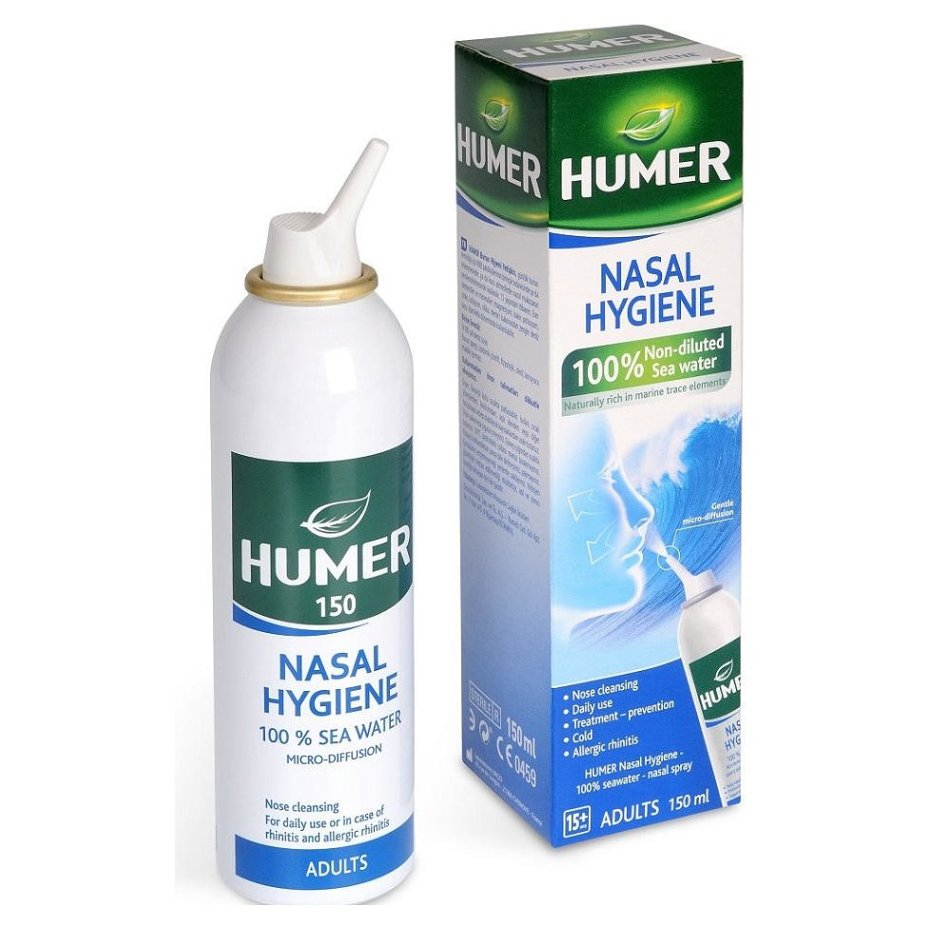 E-shop HUMER Hygiena nosu 100% mořská voda pro dospělé 150 ml