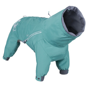 HURTTA Mudventure overal ECO obleček pro psy paví zeleň 1 ks, Velikost oblečku: 35M