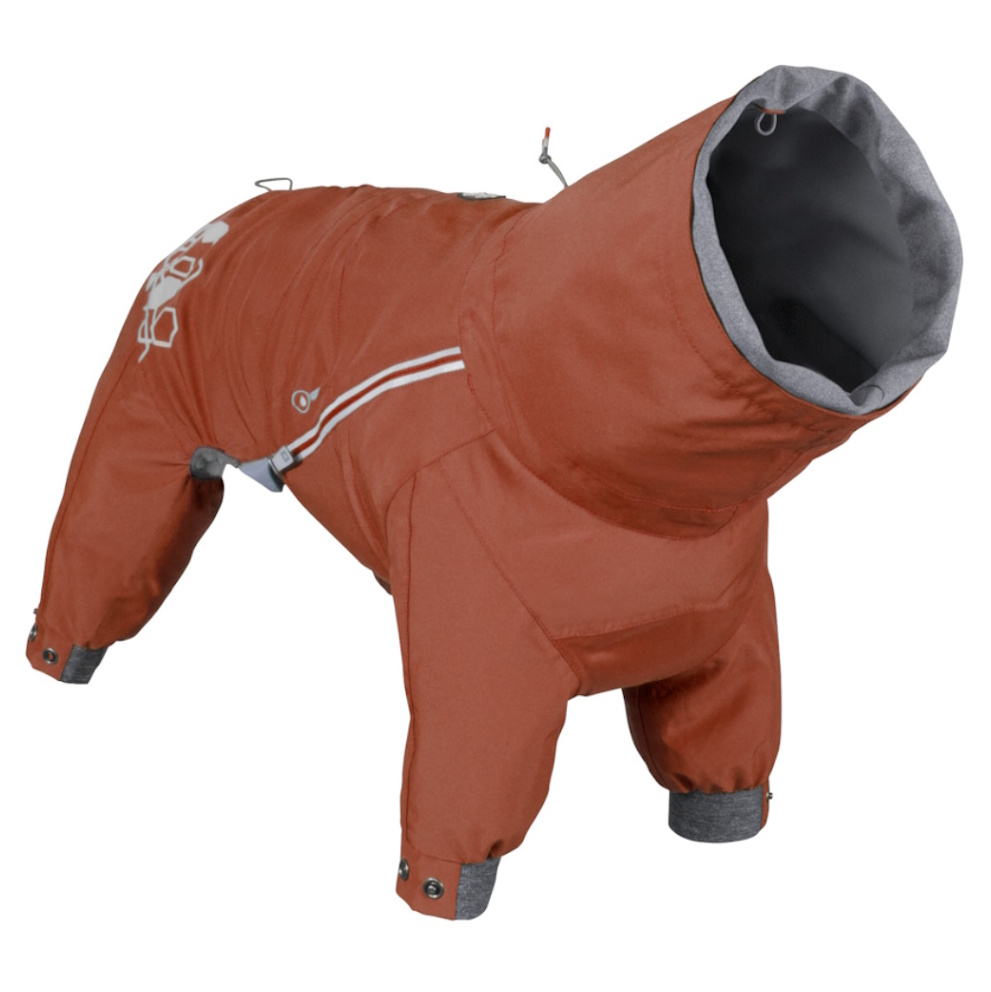 E-shop HURTTA Mudventure overal ECO obleček pro psy skořicová 1 ks, Velikost oblečku: 35M