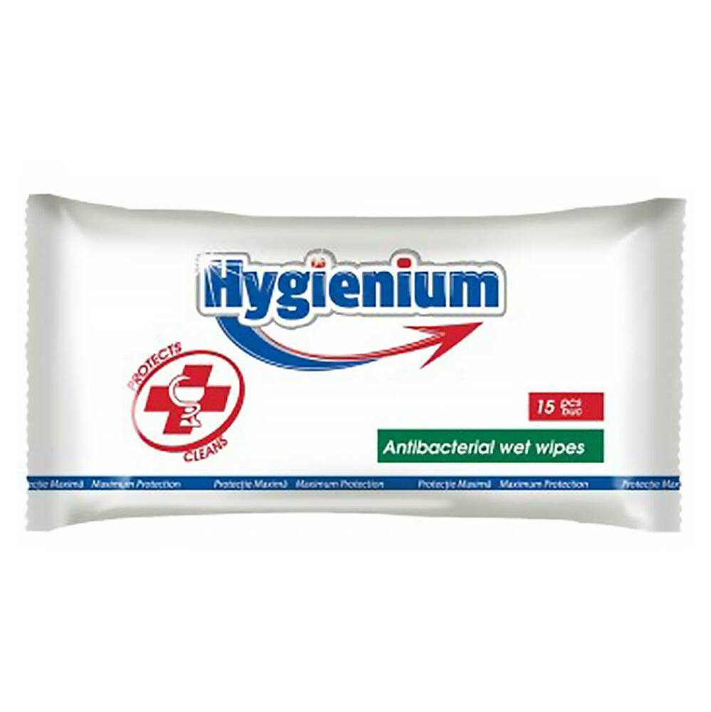E-shop HYGIENIUM Antibakteriální vlhčené ubrousky 15 ks