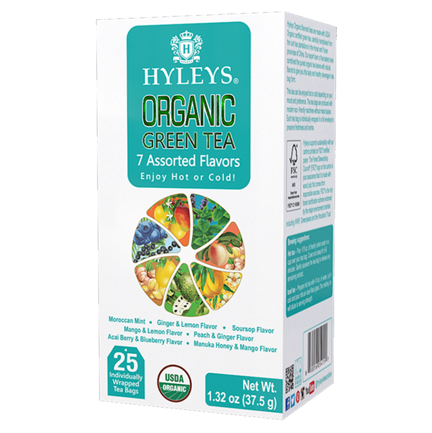 E-shop HYLEYS Variace zelených čajů s přírodním aroma BIO 25 sáčků