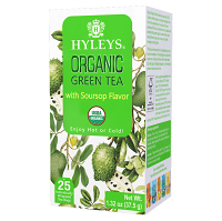 HYLEYS Zelený čaj s přírodním aroma gravioly BIO 25 sáčků