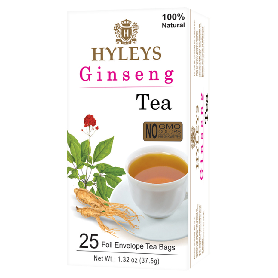 E-shop HYLEYS Green ginseng zelený čaj přebal 25 sáčků