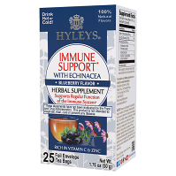 HYLEYS Immune support with echinacea herbal supplement blueberry přebal 25 sáčků