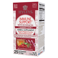 HYLEYS Immune support with echinacea herbal supplement cranberry přebal 25 sáčků