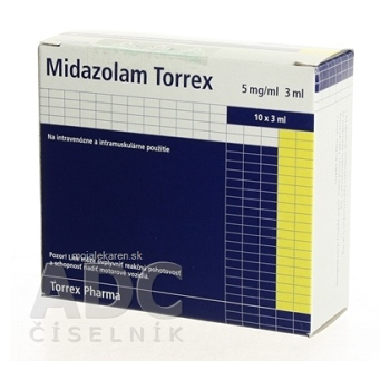 MIDAZOLAM TORREX 5 MG/ML  10X3ML/15MG Injekční roztok