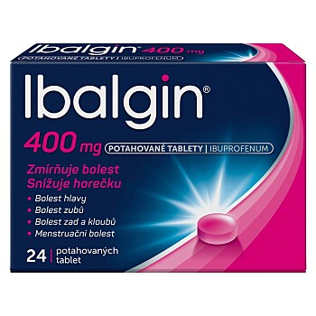 IBALGIN 400 mg 24 potahovaných tablet (Na bolest hlavy)