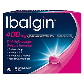 IBALGIN 400 mg 96 potahovaných tablet (Na bolest hlavy) - Zklidňující