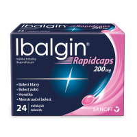 IBALGIN Rapidcaps 200 mg 24 měkkých tobolek IBALGIN Rapidcaps 200 mg 24 měkkých tobolek