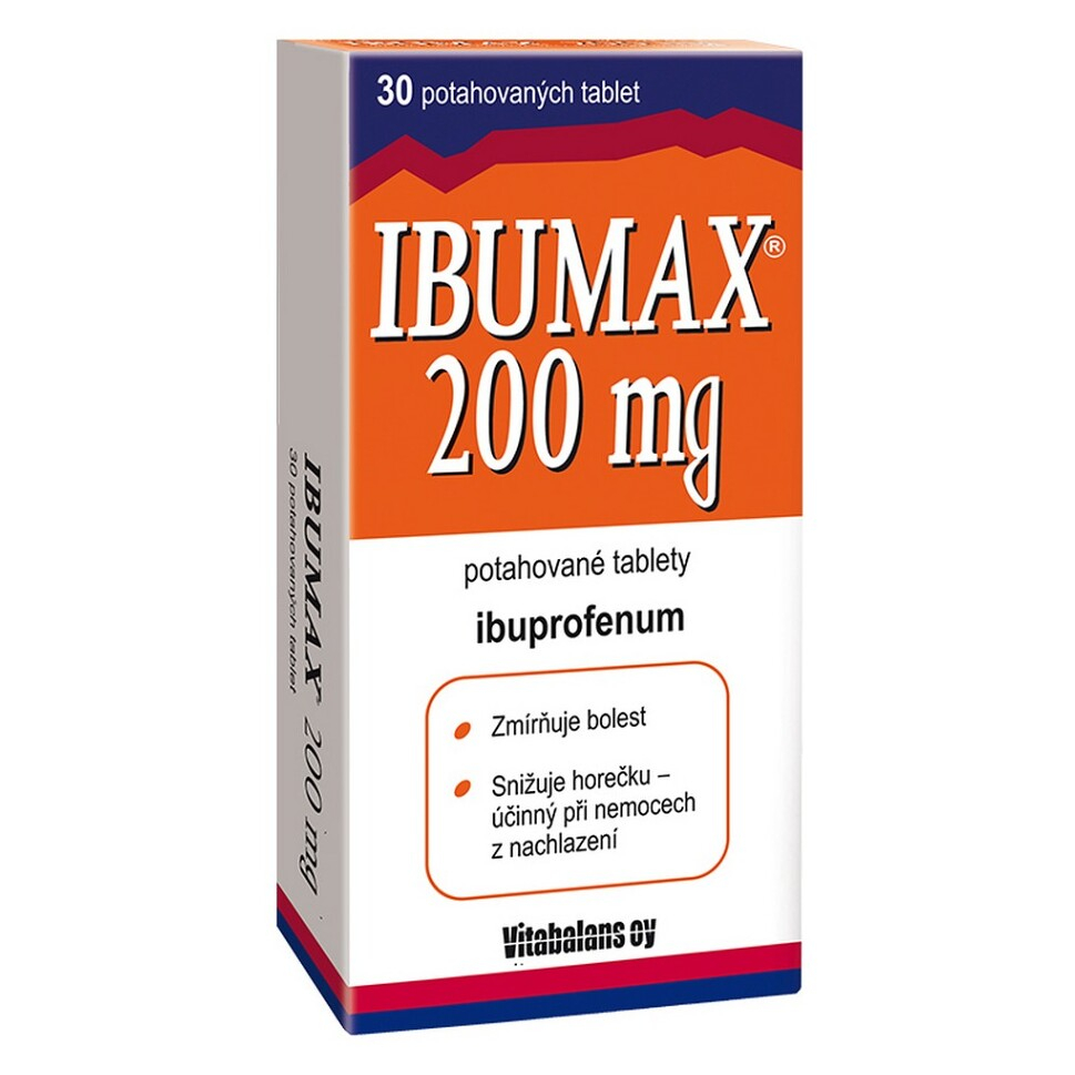 Levně IBUMAX 200 mg 30 potahovaných tablet I