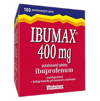 IBUMAX 400 mg 100 potahovaných tablet (Na bolest hlavy)