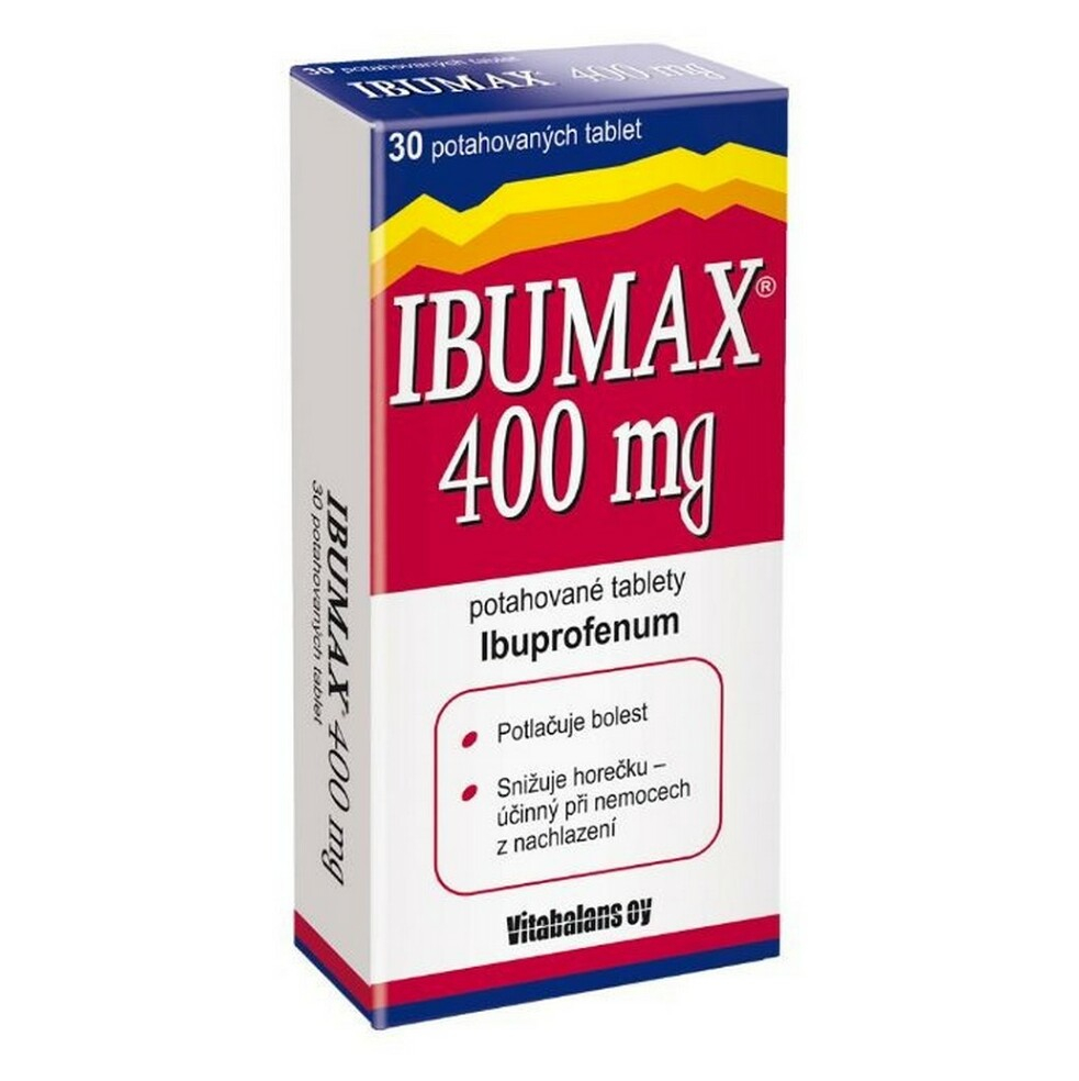 Levně IBUMAX 400 mg 30 potahovaných tablet 30 dóza