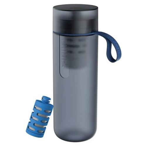 Levně PHILIPS AWP2712BLR/58 Filtrační lahev GoZero fitness tmavě modrá 590 ml