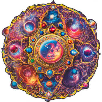 UNIDRAGON Dřevěné puzzle mandala space dreams velikost KS (Vkládačky, spojovačky a puzzle) - Skládací