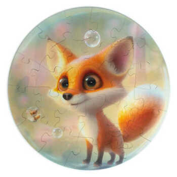 UNIDRAGON Dřevěné puzzle fox bubblezz (Vkládačky, spojovačky a puzzle) - Skládací