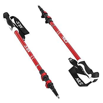 NILS Trekingové hole TK8601 červené (Trekové hole, Nordic walking)