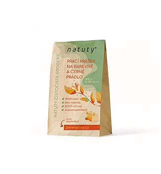 NATUTY Prací prášek na barevné a černé prádlo bez vůně 1 kg (Ekologické prací prostředky) - Přírodní