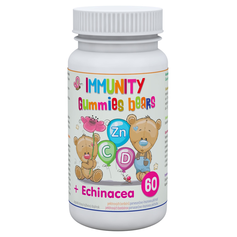 Levně CLINICAL Immunity gummies bears + echinacea 60 pektinových bonbónů