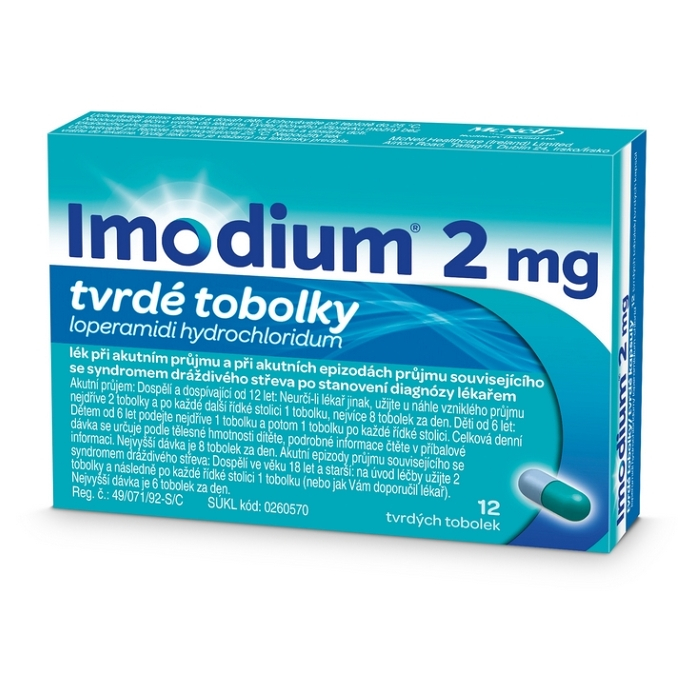 Levně IMODIUM® 2 mg tvrdé tobolky 12 kusů