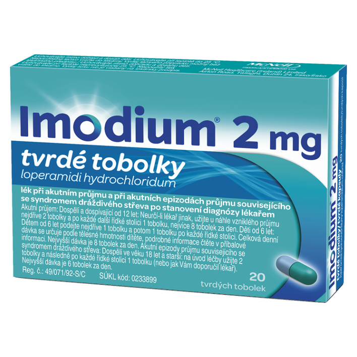 Levně IMODIUM® 2 mg tvrdé tobolky 20 kusů