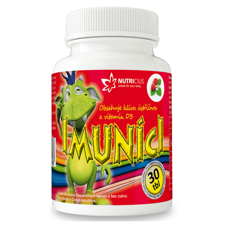 Levně NUTRICIUS Imuníci Hlíva ústřičná s vitamínem D pro děti 30 tablet
