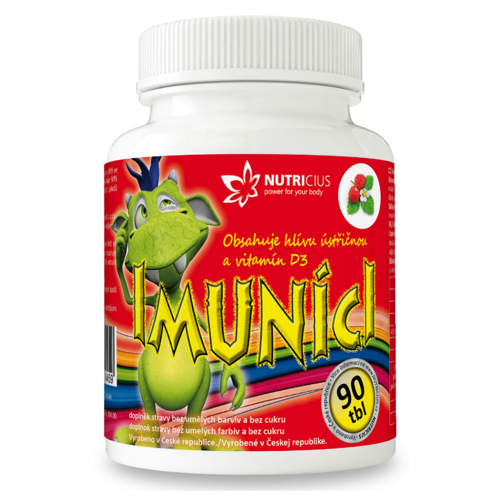 Levně NUTRICIUS Imuníci Hlíva ústřičná s vitamínem D pro děti 90 tablet