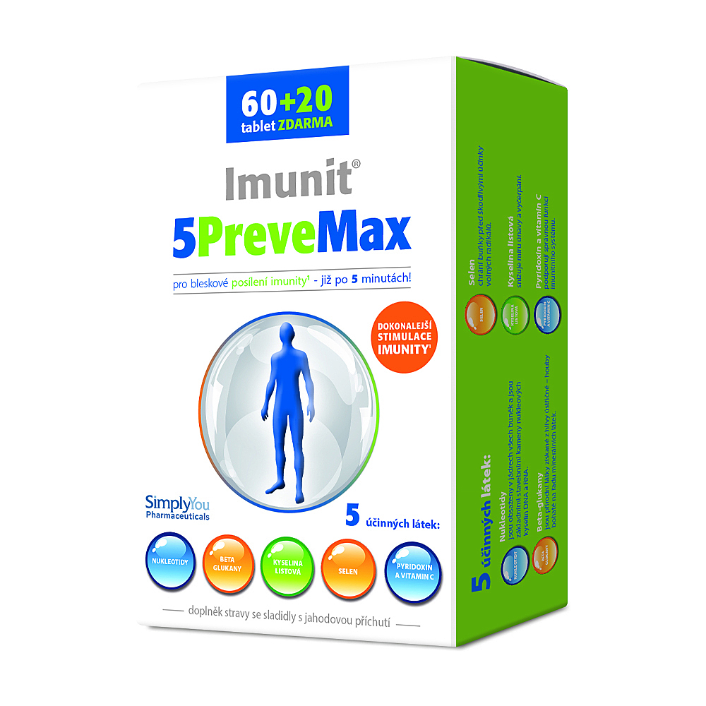IMUNIT 5PreveMax nukleotidy + betaglukan 60 + 20 tablet