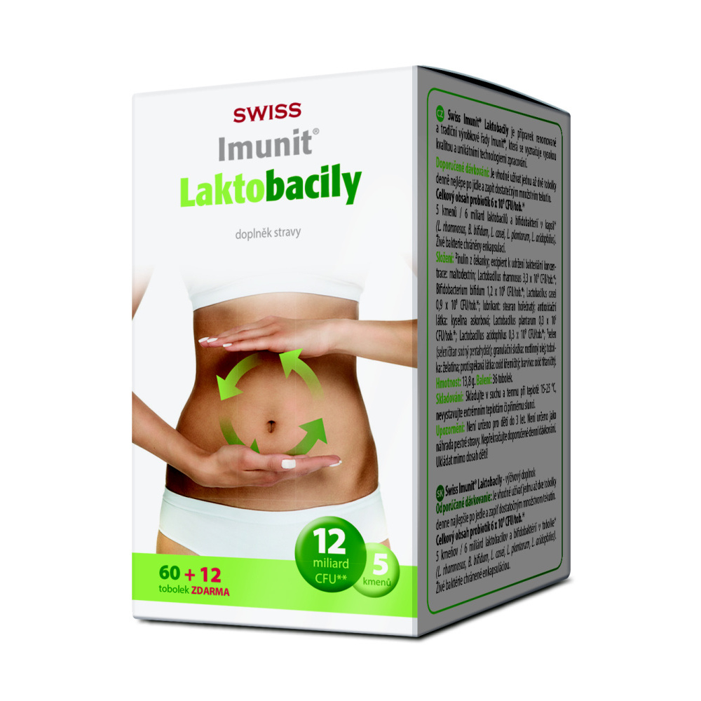 Swiss Imunit Laktobacily 60 + 12 tobolek zdarma