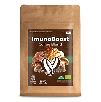 RENOVALITY Imuno boost mushroom coffee blend BIO 200 g (Mletá káva) - BIO, 100% Arabica