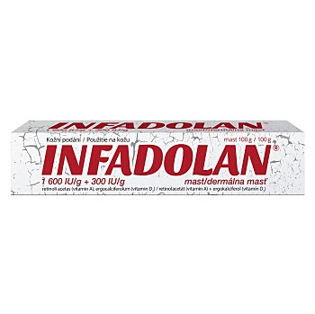 INFADOLAN 1600 IU/g + 300 IU/g UNG 100 g (Na hojení ran a vředů)