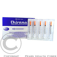 CHIRANA U100 Injekční stříkačka ins. 0,33x12-13 1 ml 100 kusů