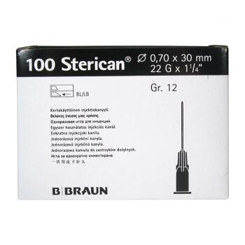 Injekční jehla 0.7 x 30 mm 22 G černá 100 ks Sterican