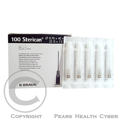 Levně Injekční jehla PH 0.7 x 40 22 G 1 1/2 černá Sterican 100 kusů