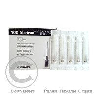Injekční jehla PH 0.7 x 40 22 G 1 1/2 černá Sterican 100 kusů