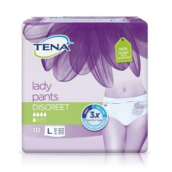 TENA Lady Pants Discreet Large absorpční kalhotky 10 kusů poškozený obal