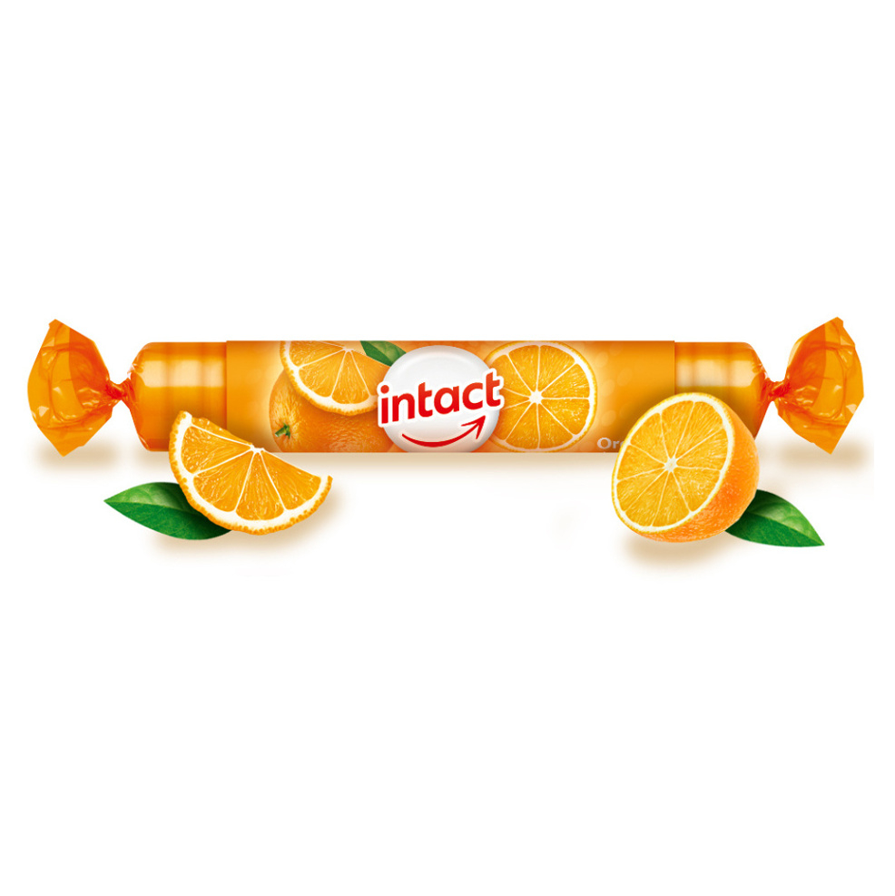 E-shop INTACT Hroznový cukr s vitamínen C pomeranč 40 g