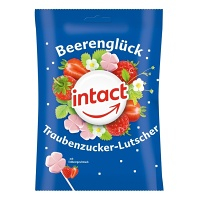 INTACT Hroznový cukr jahodová lízátka 10 ks