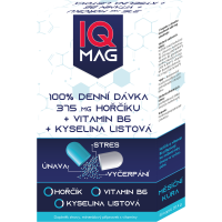IQ MAG hořčík 375 mg + B6 + kyselina listová 30 kapslí